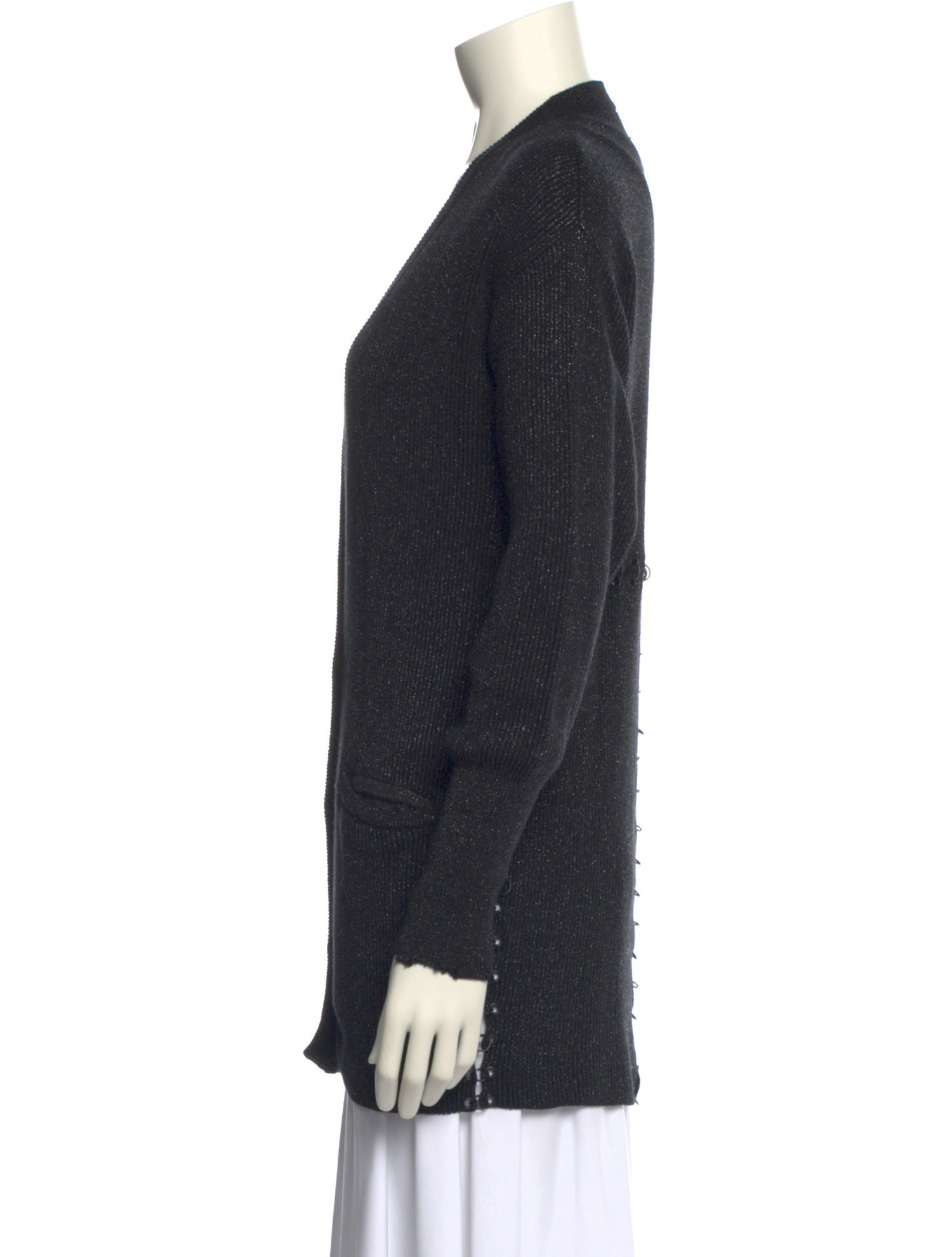 RtA Striped V-Neck Sweater