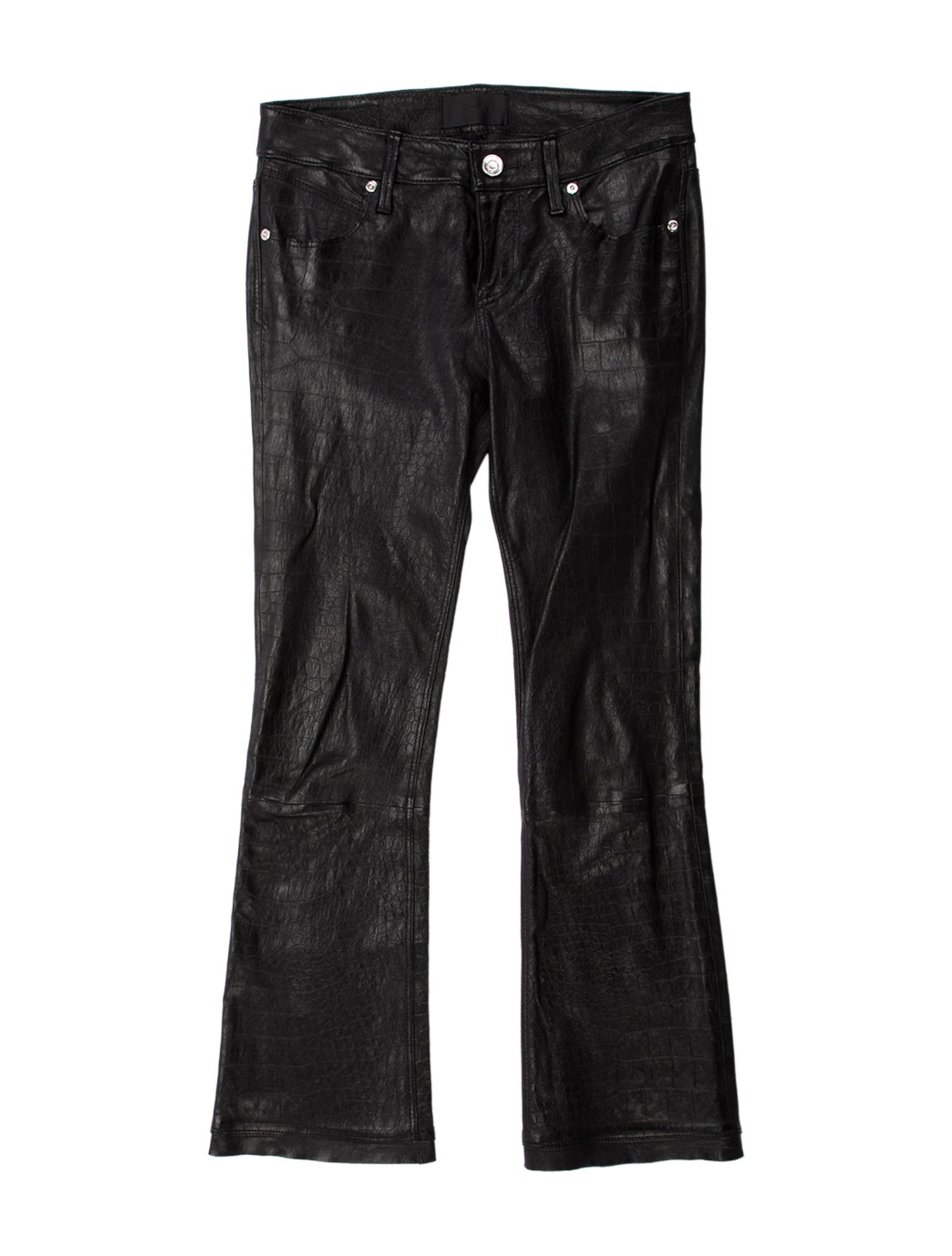 RtA Embossed Leather Straight Leg Pants