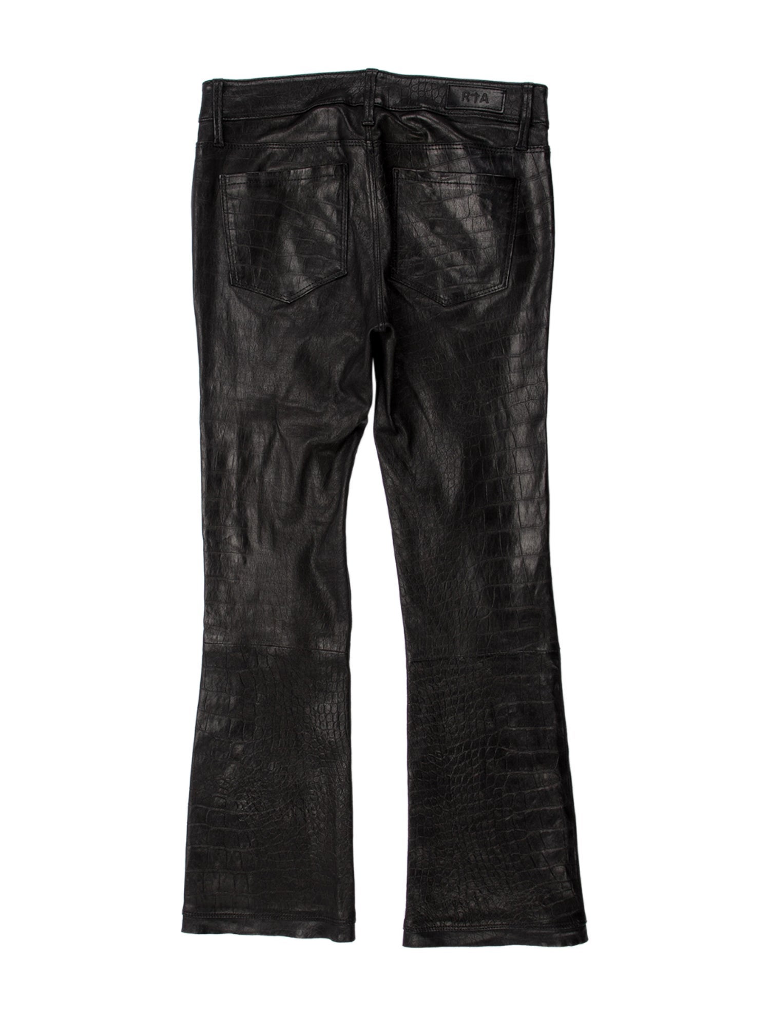 RtA Embossed Leather Straight Leg Pants