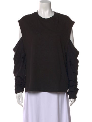 Pre-owned Rta Crew Neck Long Sleeve T-shirt In Black