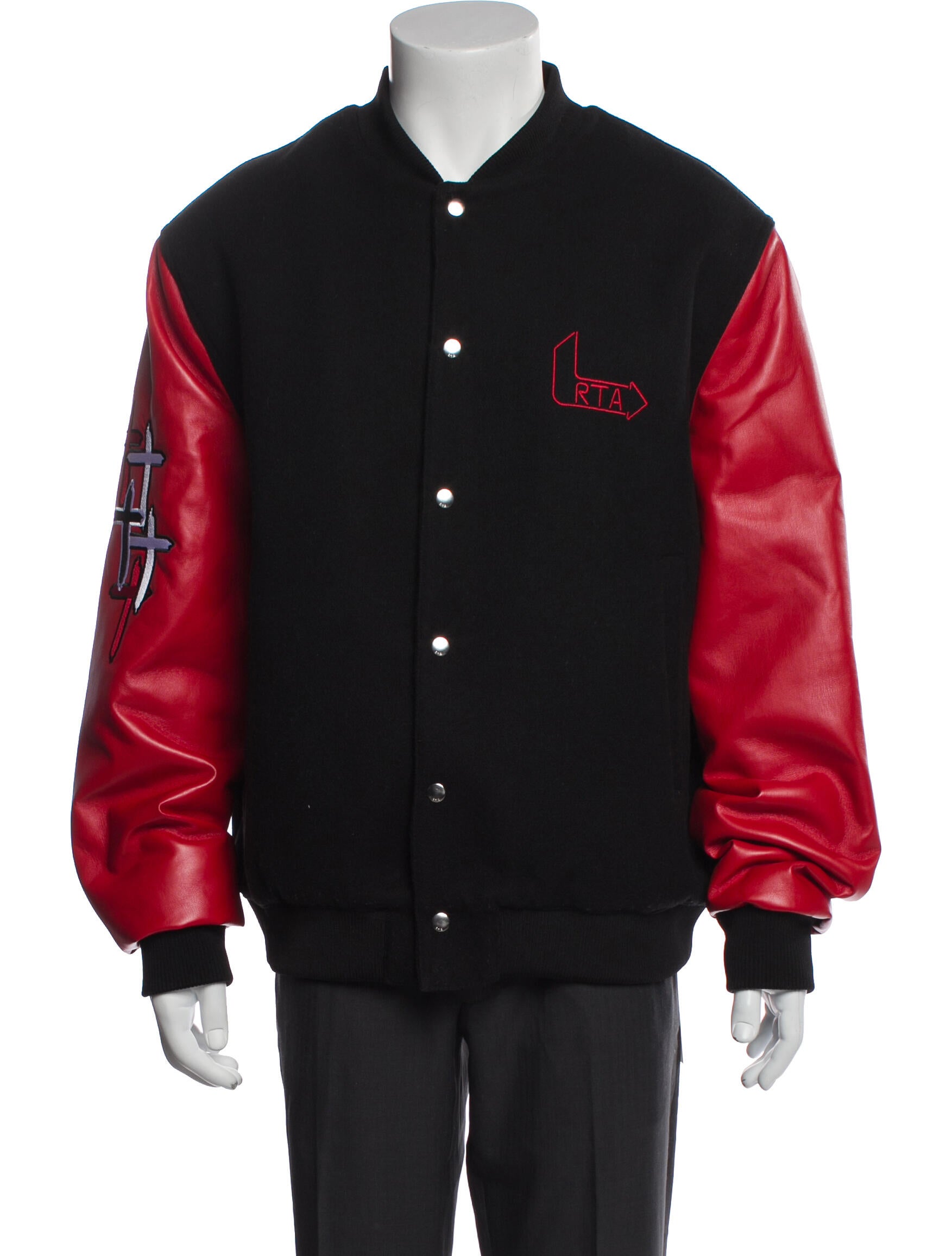 RtA Colorblock Pattern Varsity Jacket