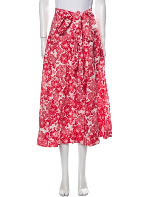 Lisa Marie Fernandez Linen Midi Length Skirt w/ Ta
