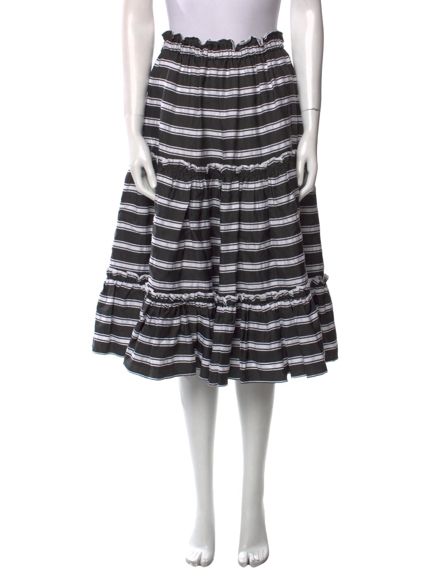 Lisa Marie Fernandez Striped Midi Length Skirt