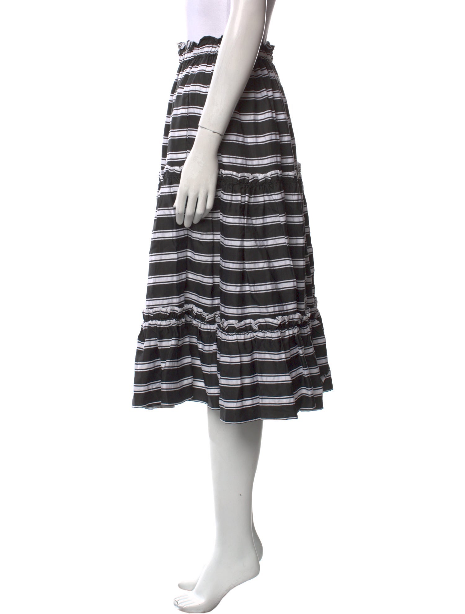 Lisa Marie Fernandez Striped Midi Length Skirt