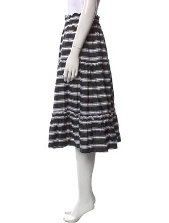 Lisa Marie Fernandez Striped Midi Length Skirt