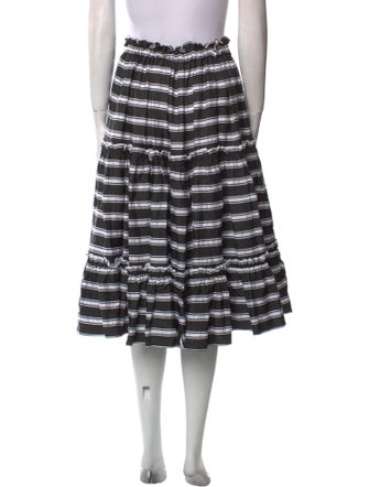Lisa Marie Fernandez Striped Midi Length Skirt