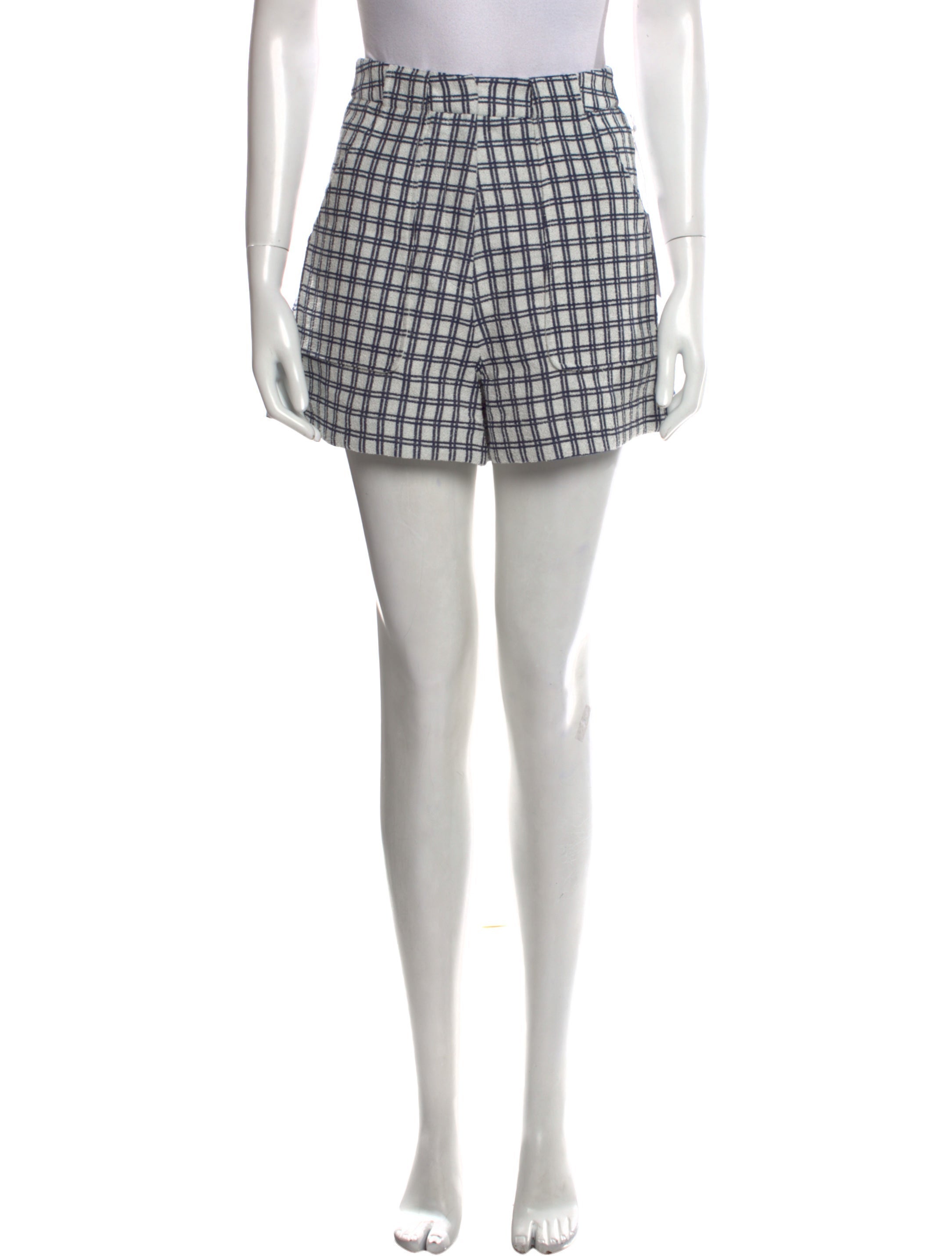 Lisa Marie Fernandez Plaid Print Mini Shorts w/ Tags