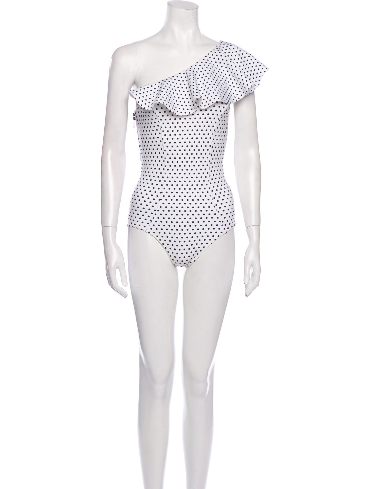 Lisa Marie Fernandez Nylon Polka Dot Print Bodysuit