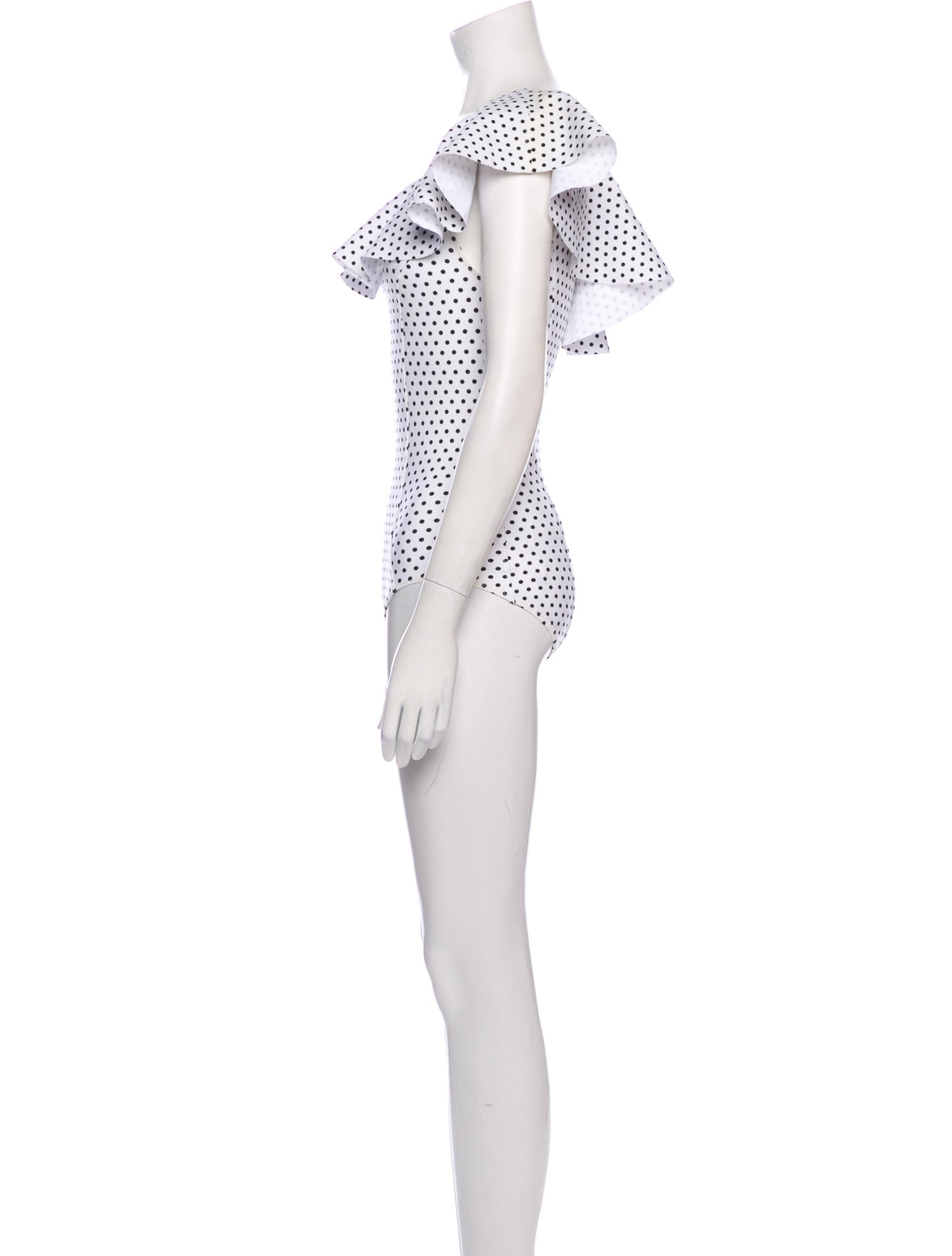 Lisa Marie Fernandez Nylon Polka Dot Print Bodysuit