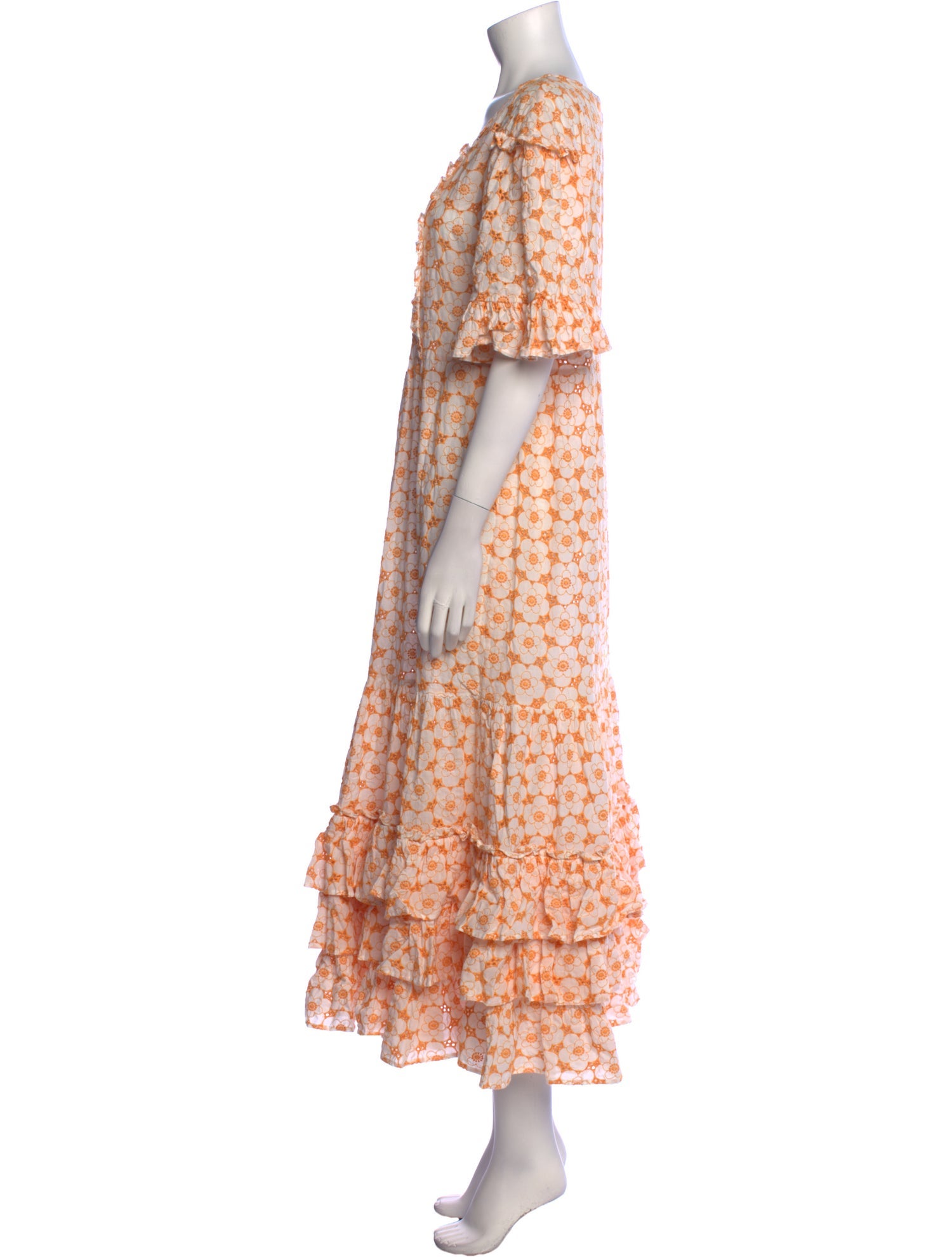 Lisa Marie Fernandez Floral Print Long Dress