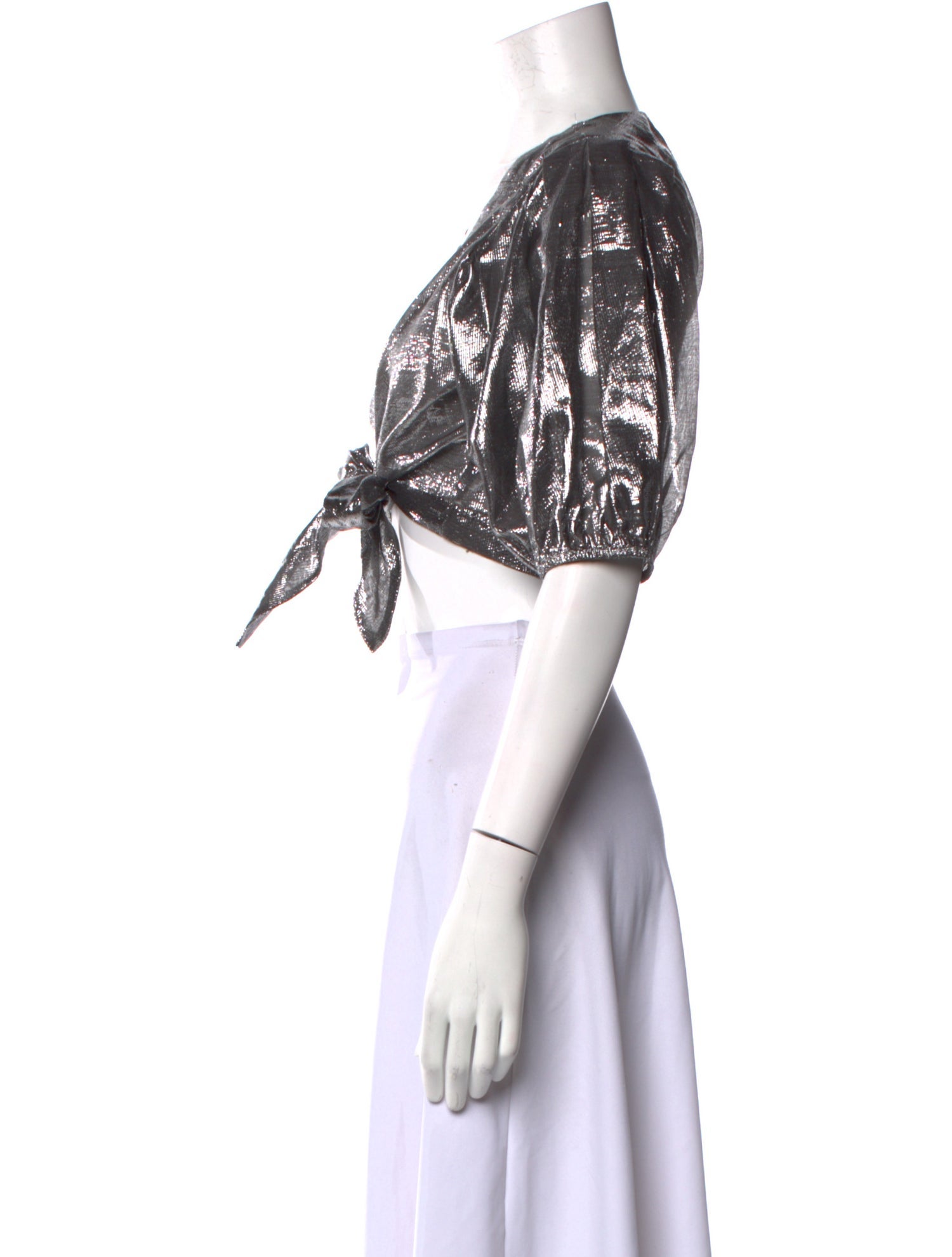 Lisa Marie Fernandez V-Neck Short Sleeve Crop Top w/ Tags