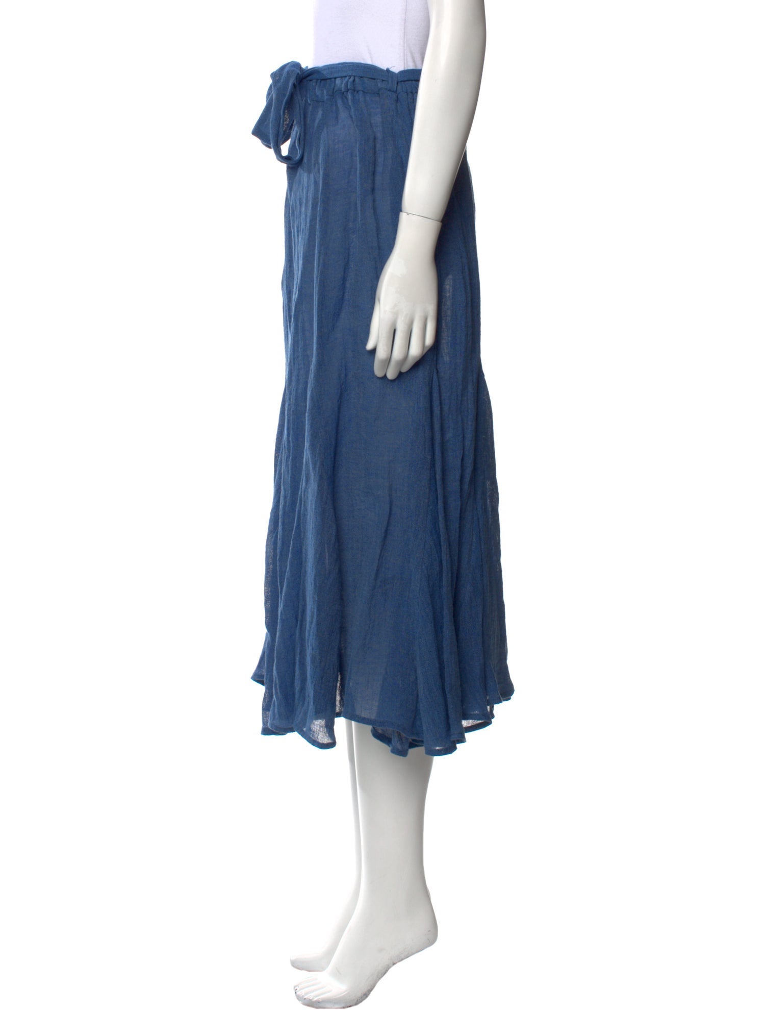 Lisa Marie Fernandez Linen Midi Length Skirt