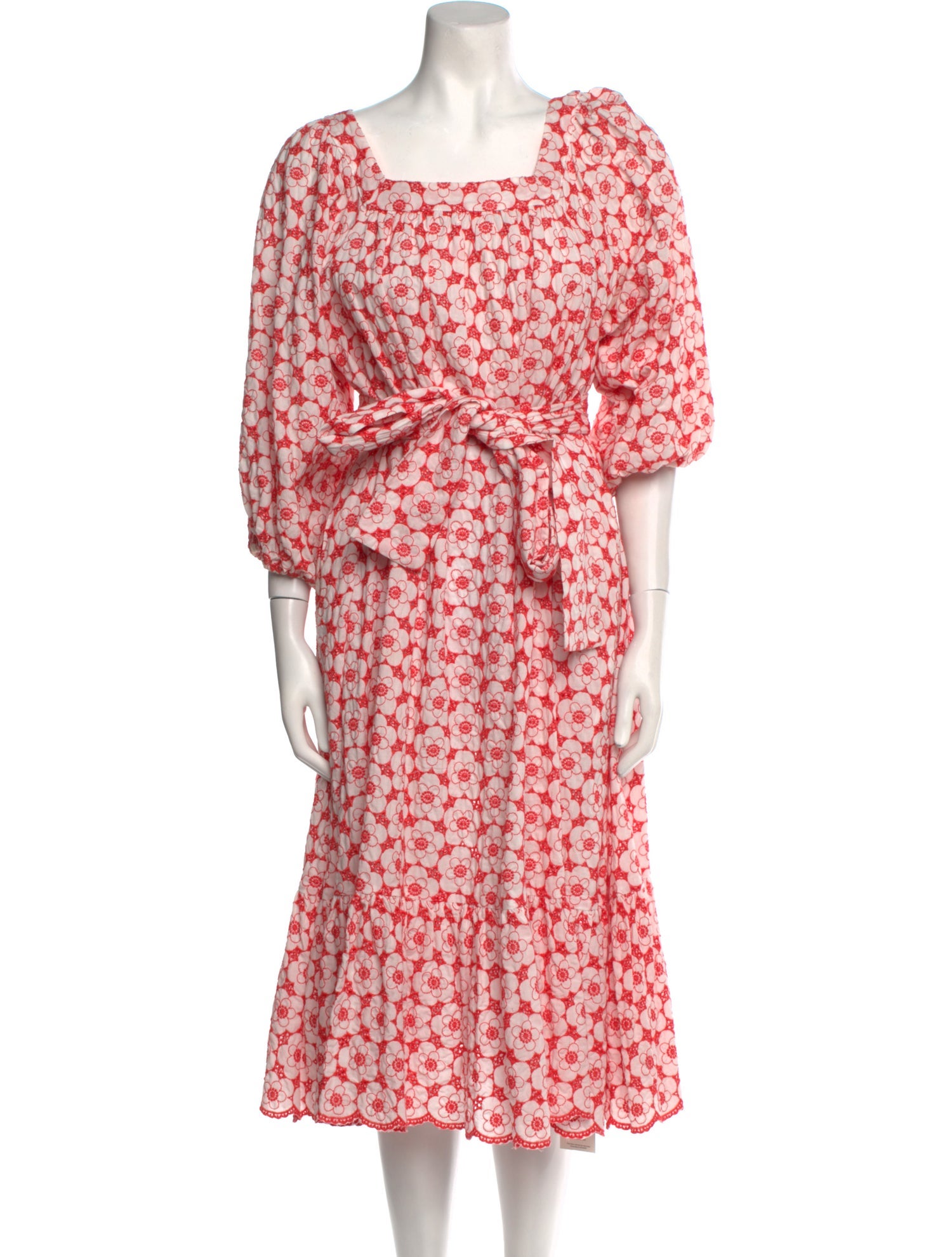 Lisa Marie Fernandez Floral Print Midi Length Dress