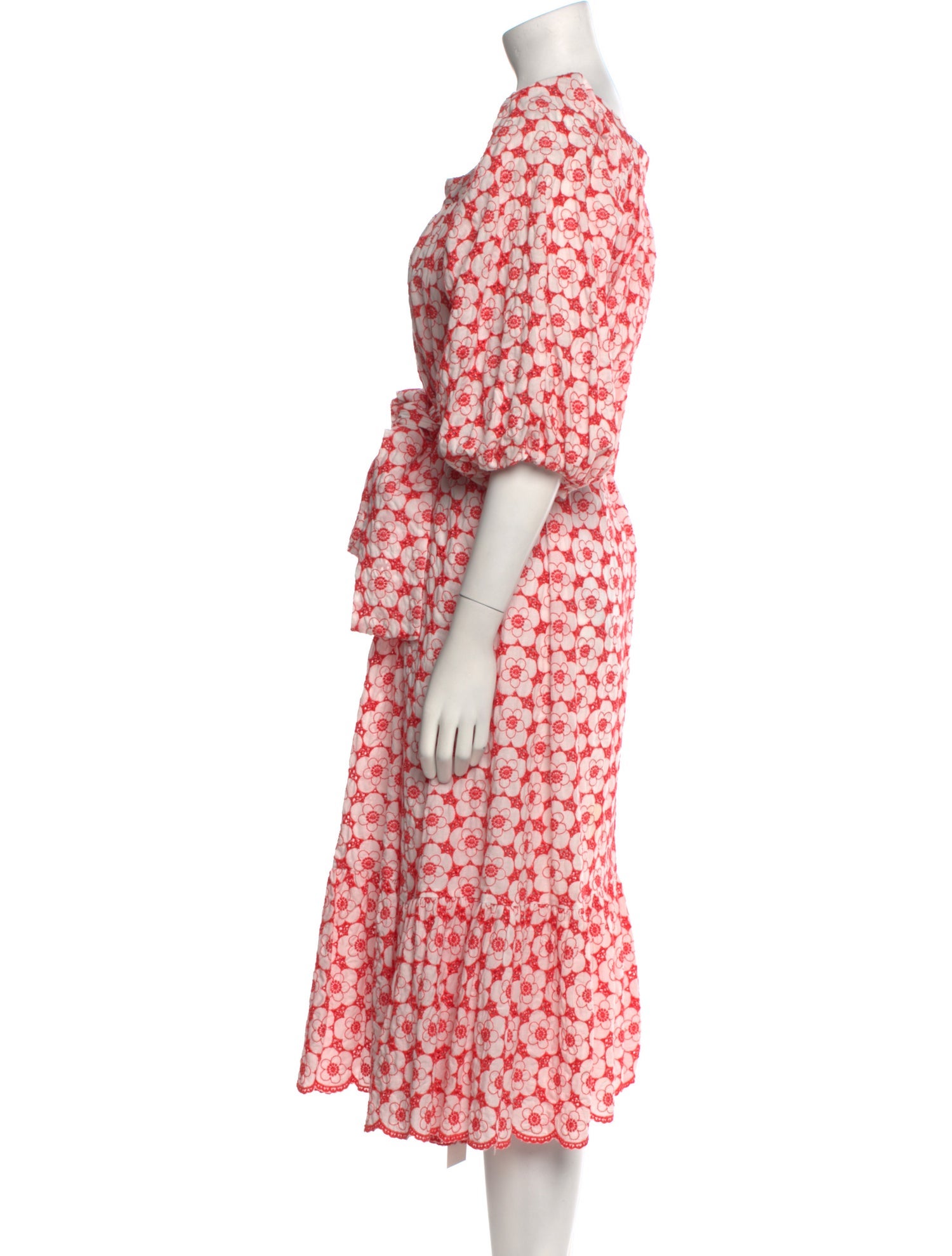 Lisa Marie Fernandez Floral Print Midi Length Dress