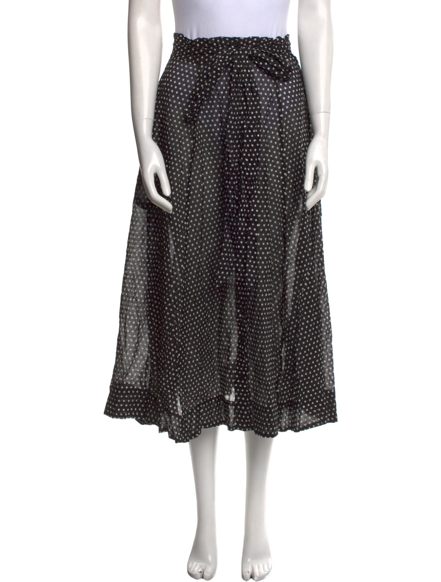 Lisa Marie Fernandez Polka Dot Print Midi Length Skirt