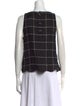 Lisa Marie Fernandez Linen Plaid Print Top