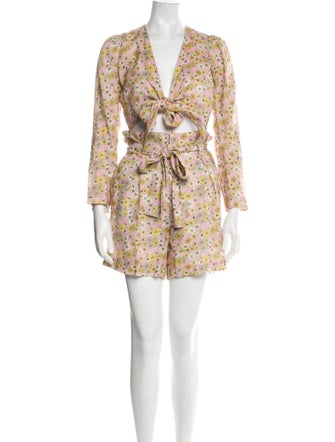 Lisa Marie Fernandez Linen Printed Short Set