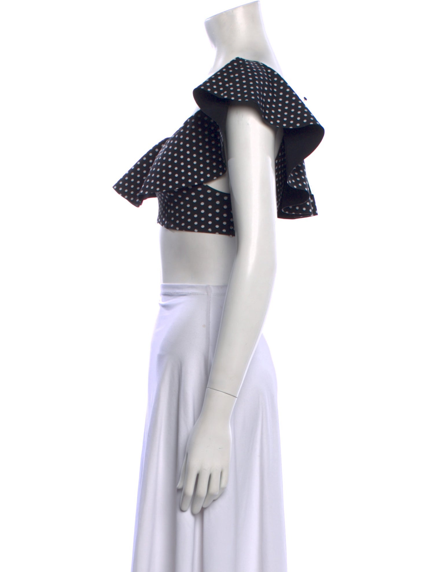 Lisa Marie Fernandez Polka Dot Print Square Neckline Crop Top
