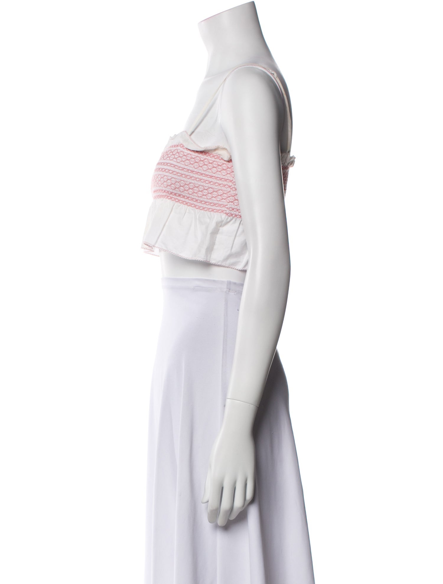 Lisa Marie Fernandez Square Neckline Sleeveless Crop Top