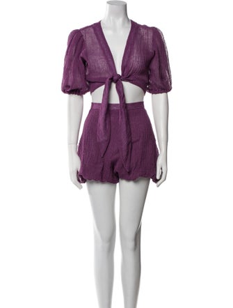 Lisa Marie Fernandez Linen Striped Short Set