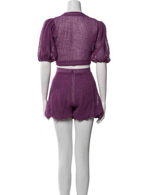 Lisa Marie Fernandez Linen Striped Short Set