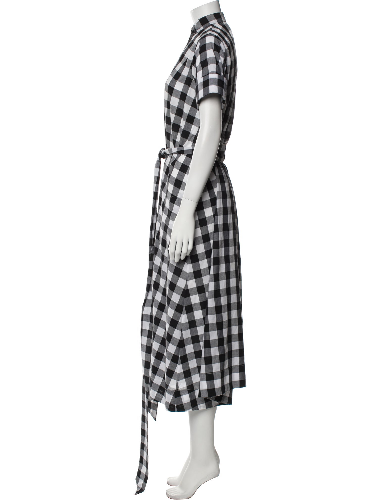 Lisa Marie Fernandez Plaid Print Midi Length Dress
