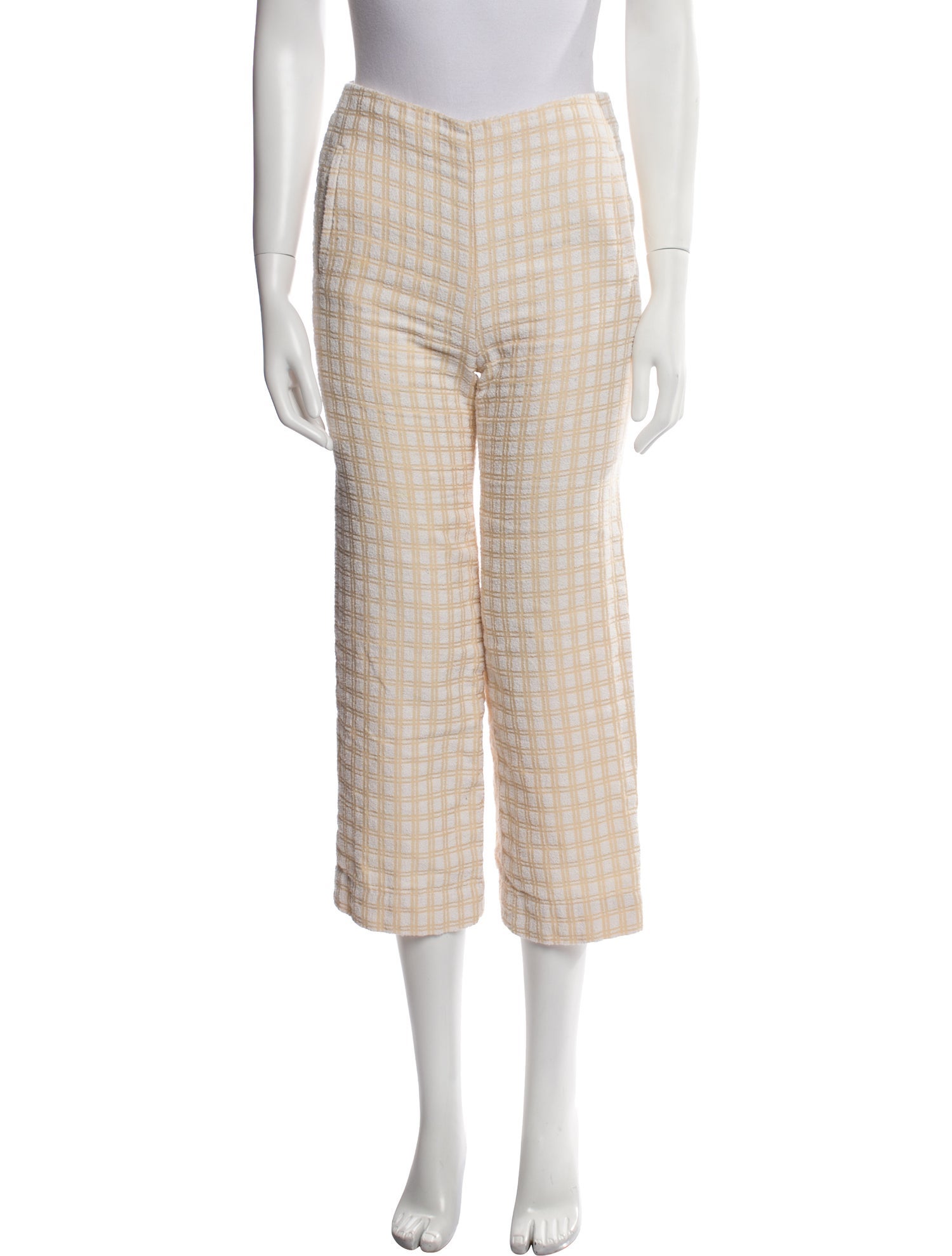 Lisa Marie Fernandez Plaid Print Wide Leg Pants