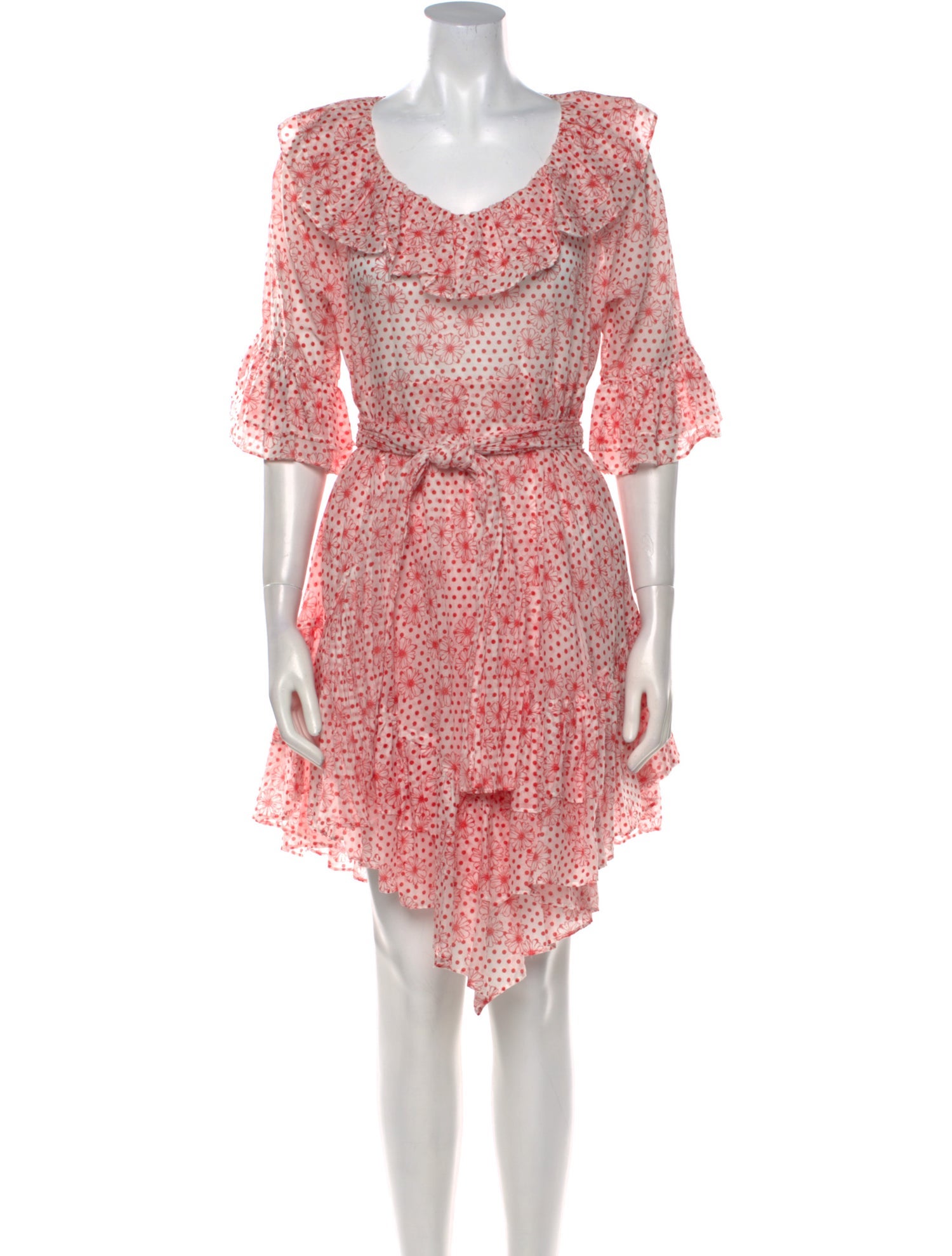 Lisa Marie Fernandez Floral Print Knee-Length Dress