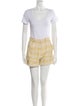 Lisa Marie Fernandez Tweed Pattern Pleated Accents Short Set