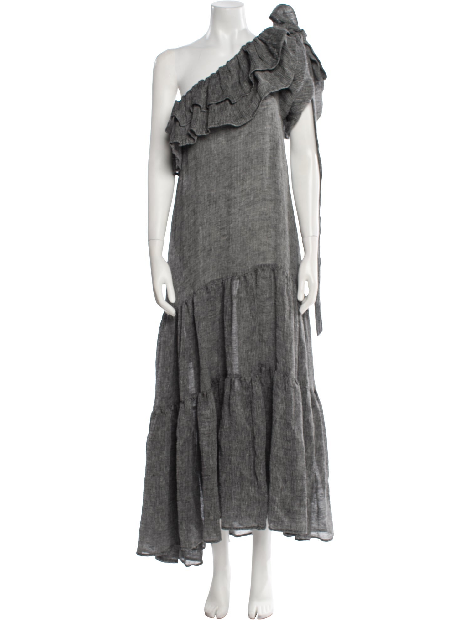 Lisa Marie Fernandez One-Shoulder Long Dress