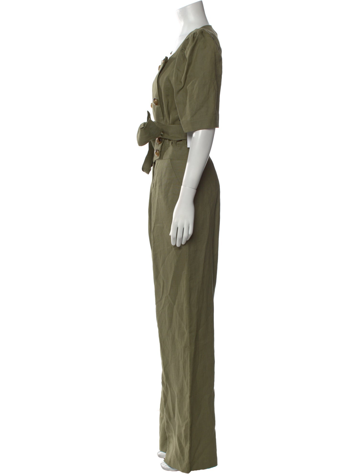Lisa Marie Fernandez Linen Square Neckline Jumpsuit w/ Tags