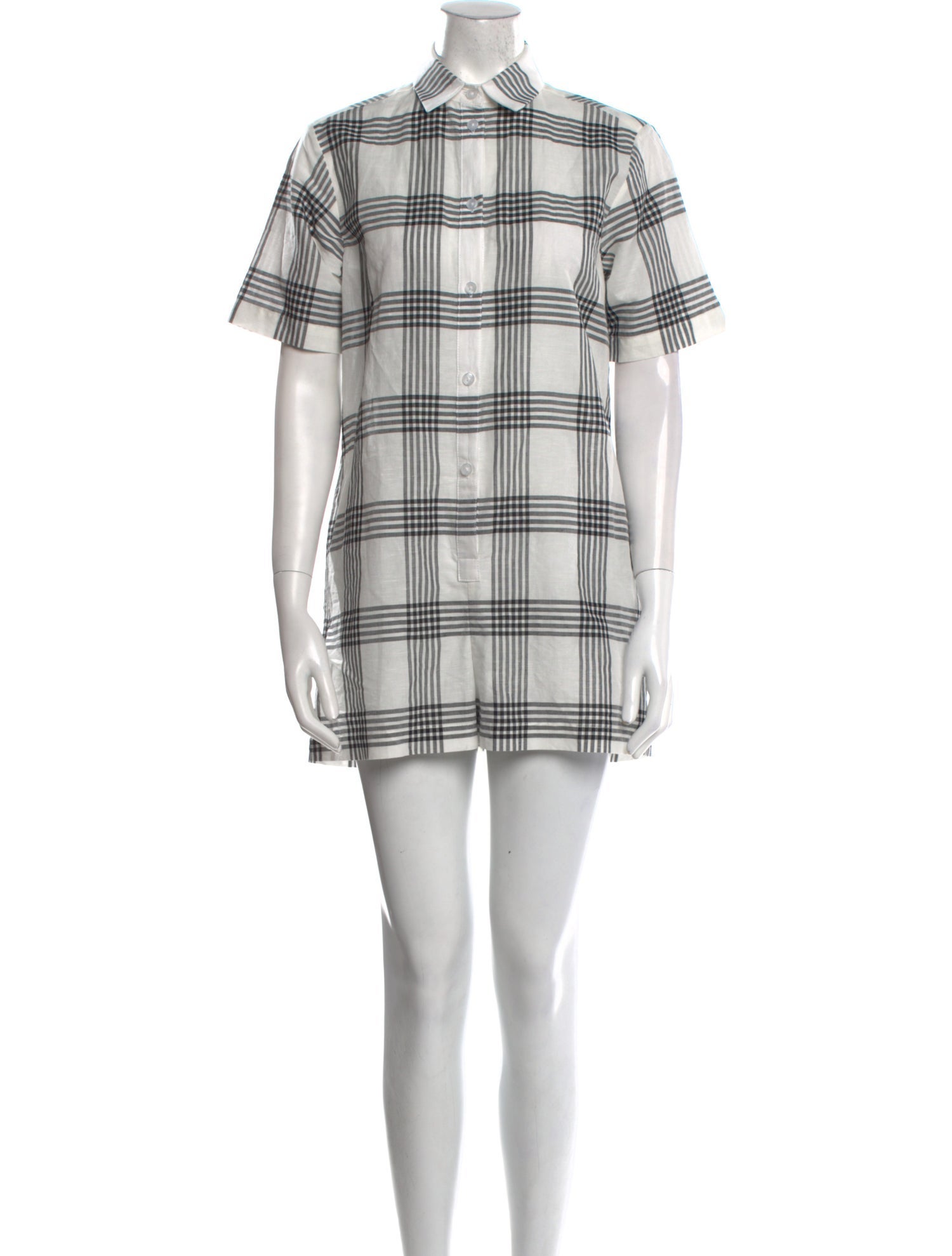 Lisa Marie Fernandez Plaid Print Romper