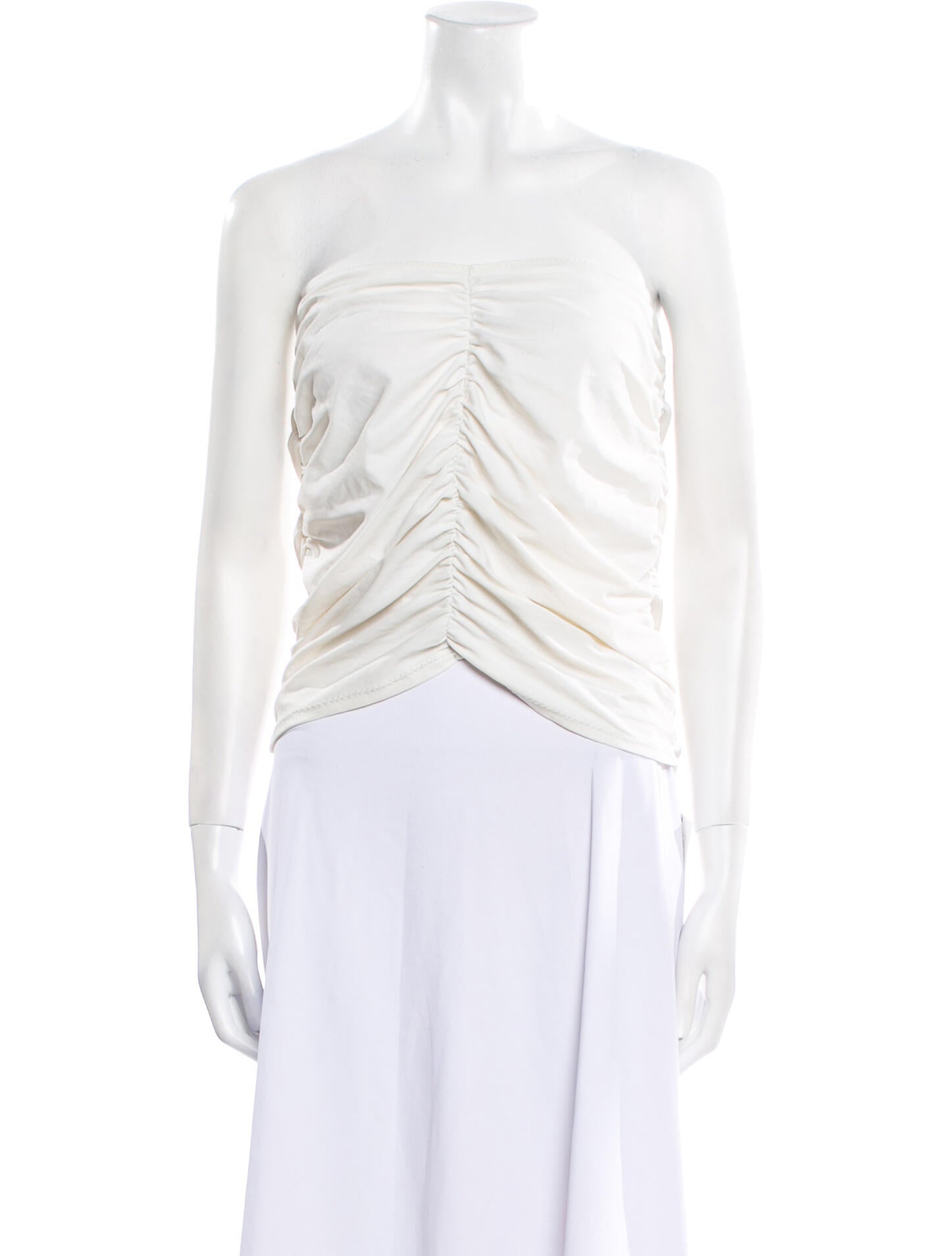 Lisa Marie Fernandez Silk Strapless Crop Top