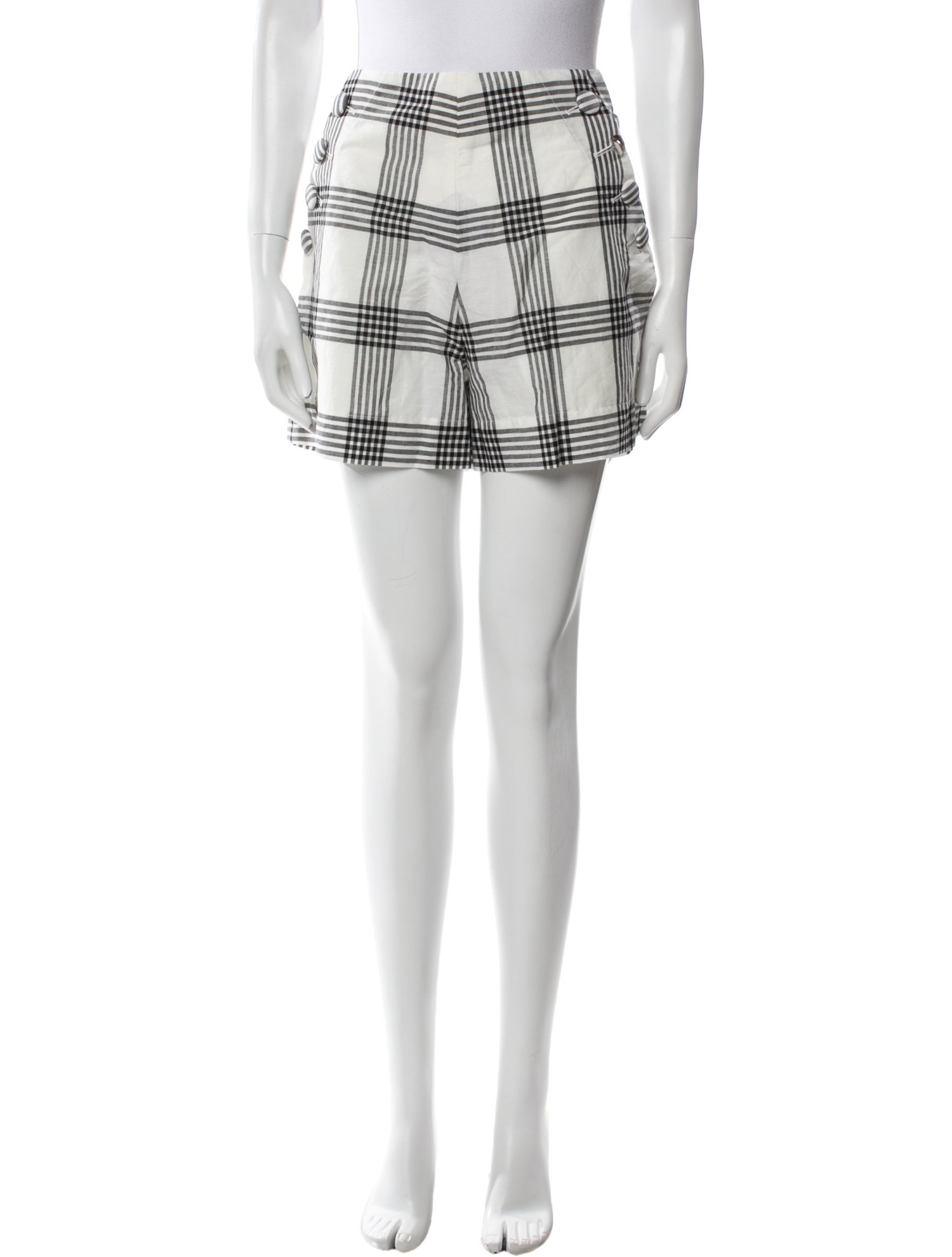 Lisa Marie Fernandez Plaid Print Mini Shorts