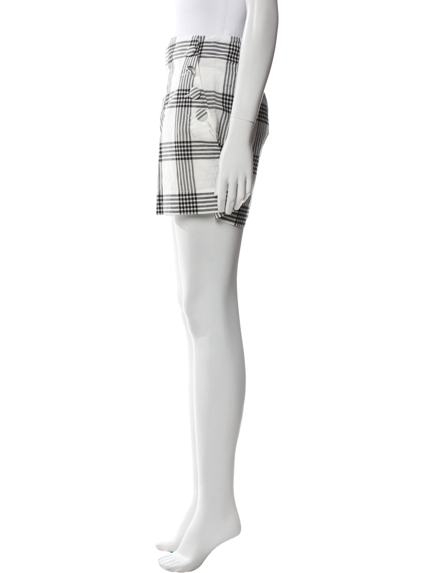 Lisa Marie Fernandez Plaid Print Mini Shorts