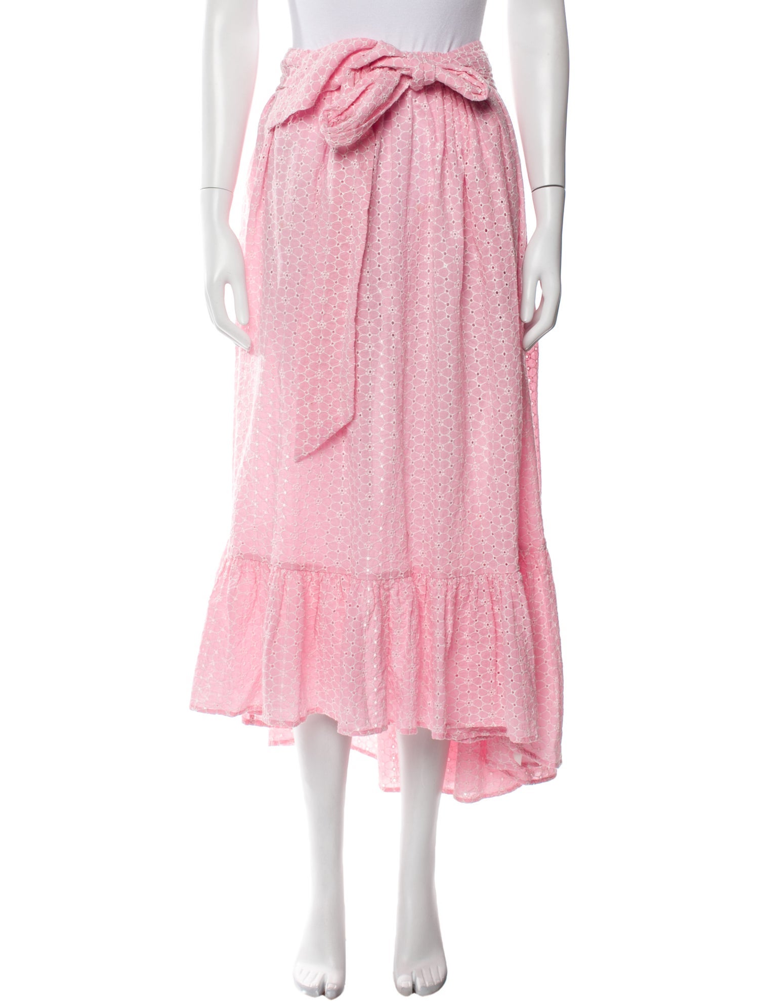 Lisa Marie Fernandez Embroidered Accent Long Skirt