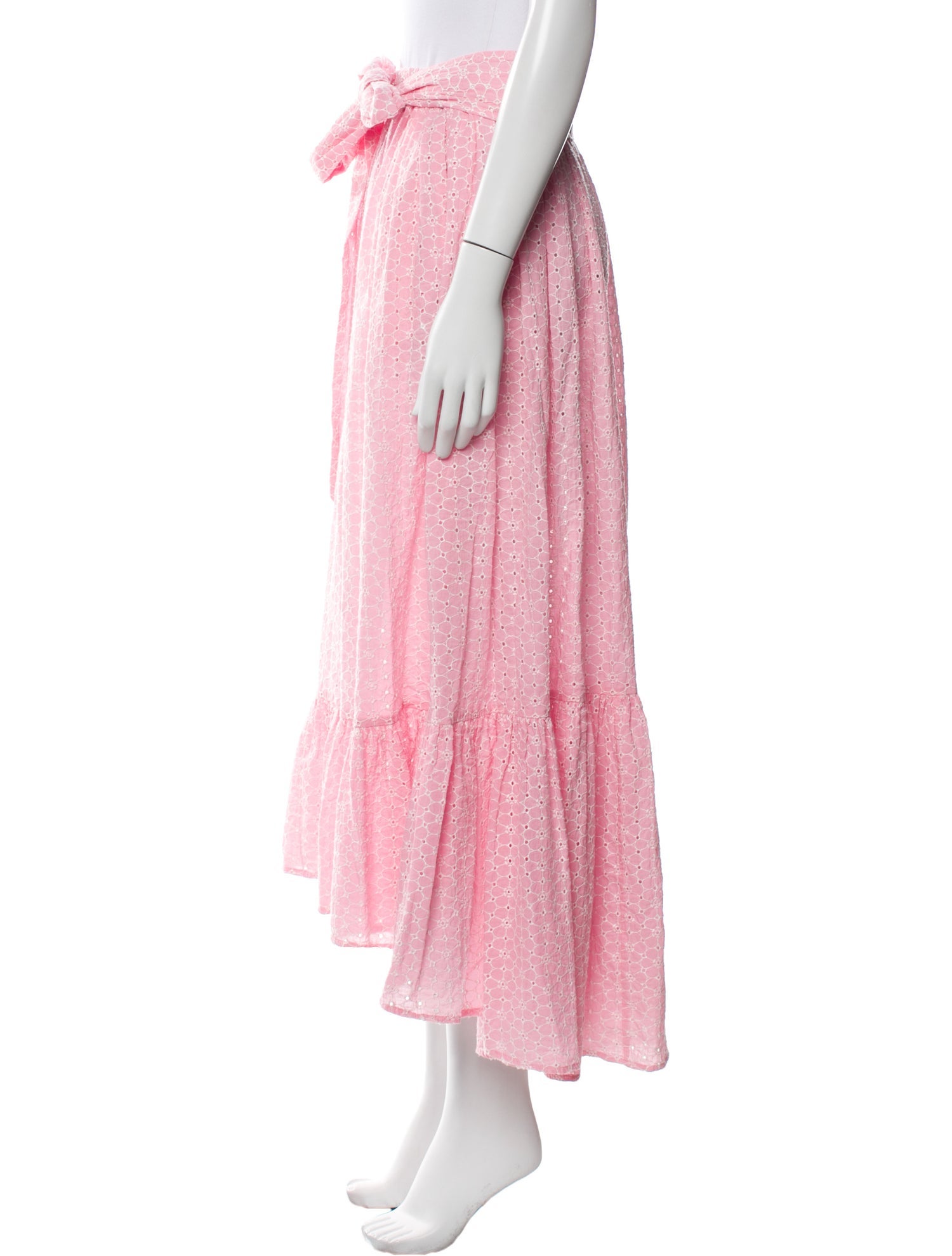 Lisa Marie Fernandez Embroidered Accent Long Skirt