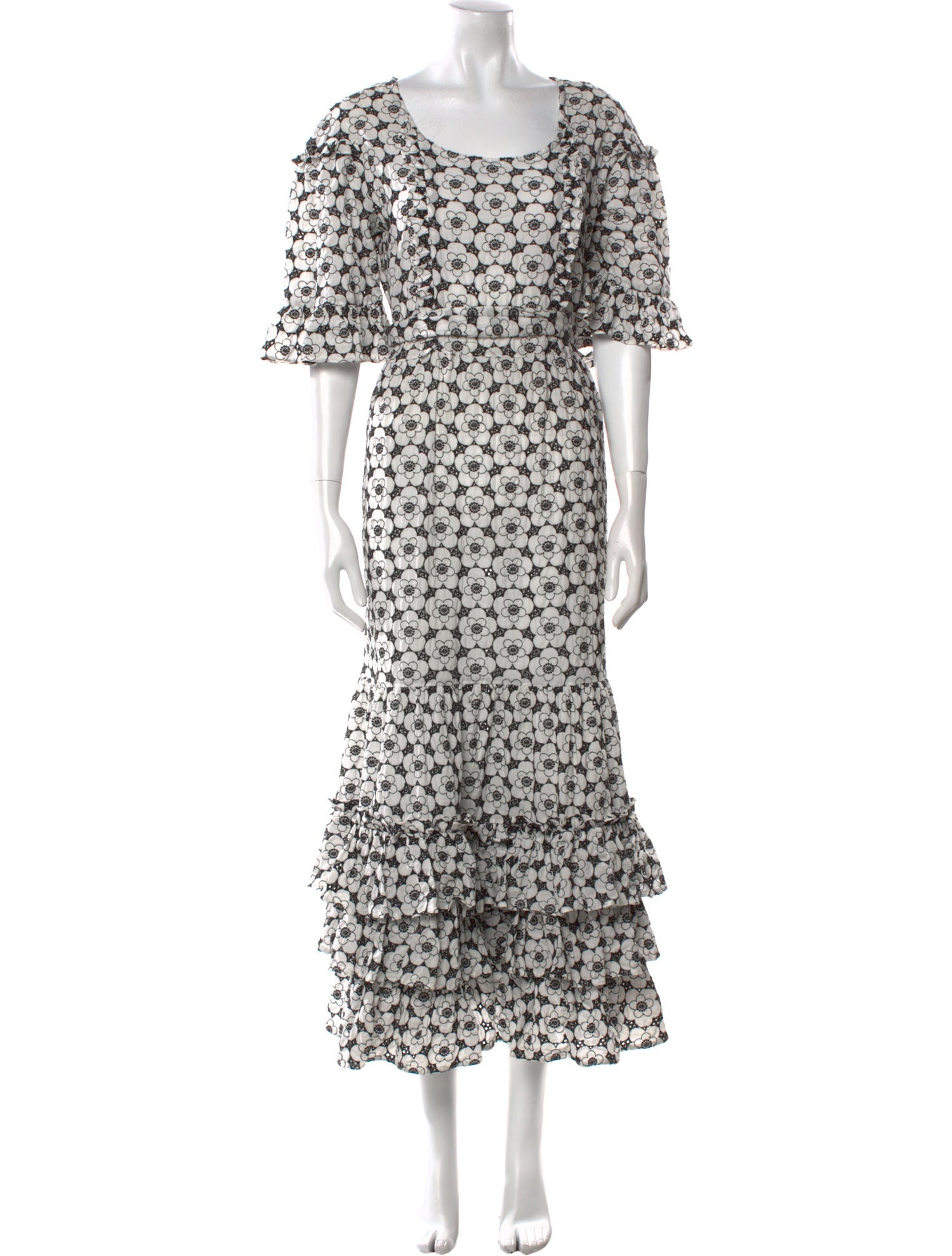 Lisa Marie Fernandez Floral Print Midi Length Dress