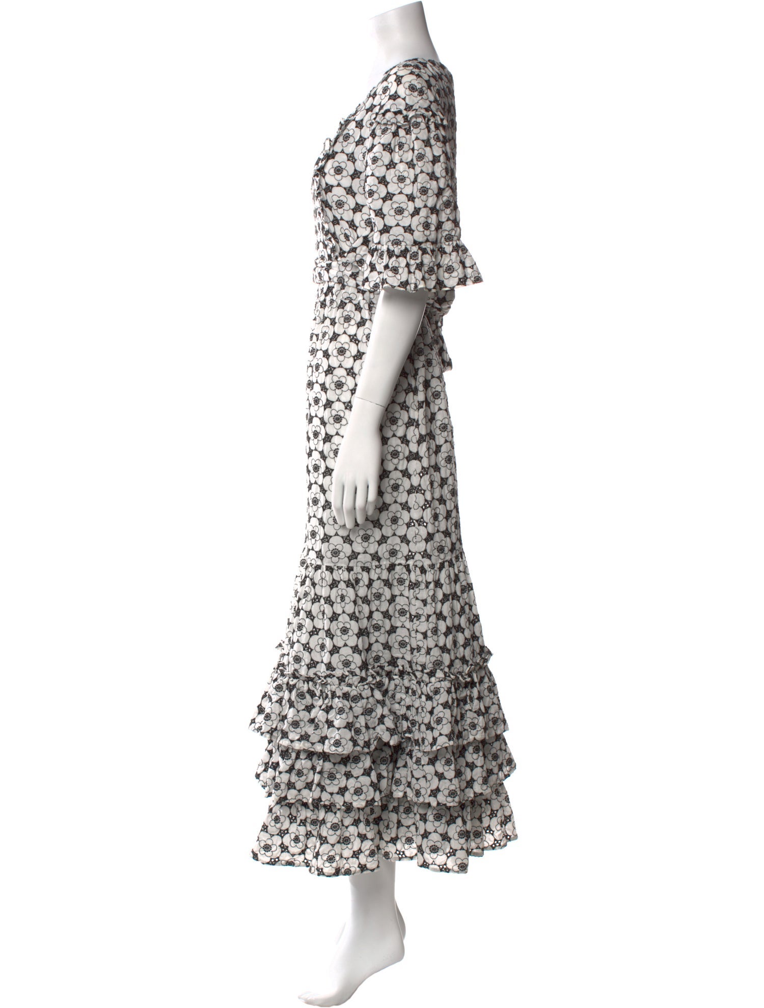 Lisa Marie Fernandez Floral Print Midi Length Dress