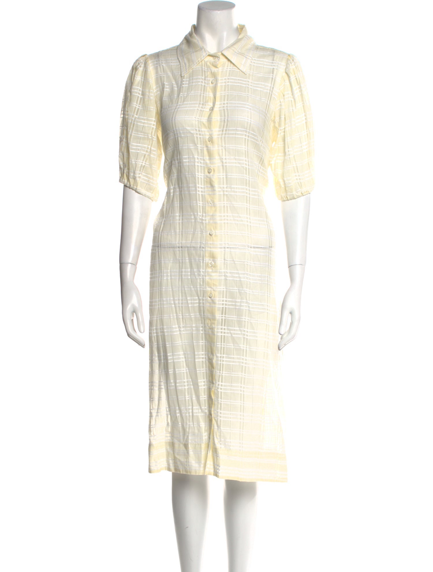 Lisa Marie Fernandez Plaid Print Midi Length Dress