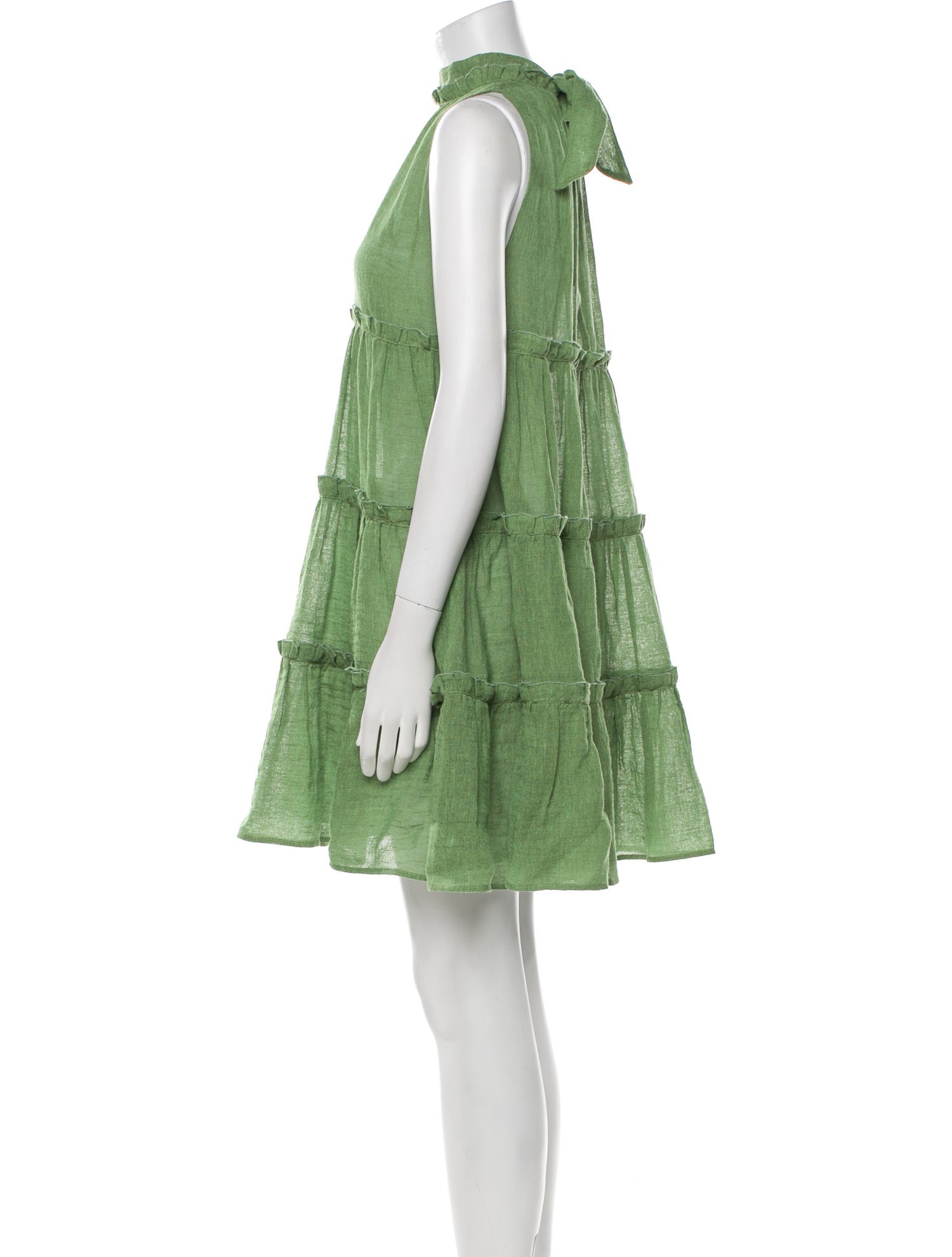 Lisa Marie Fernandez Mock Neck Knee-Length Dress