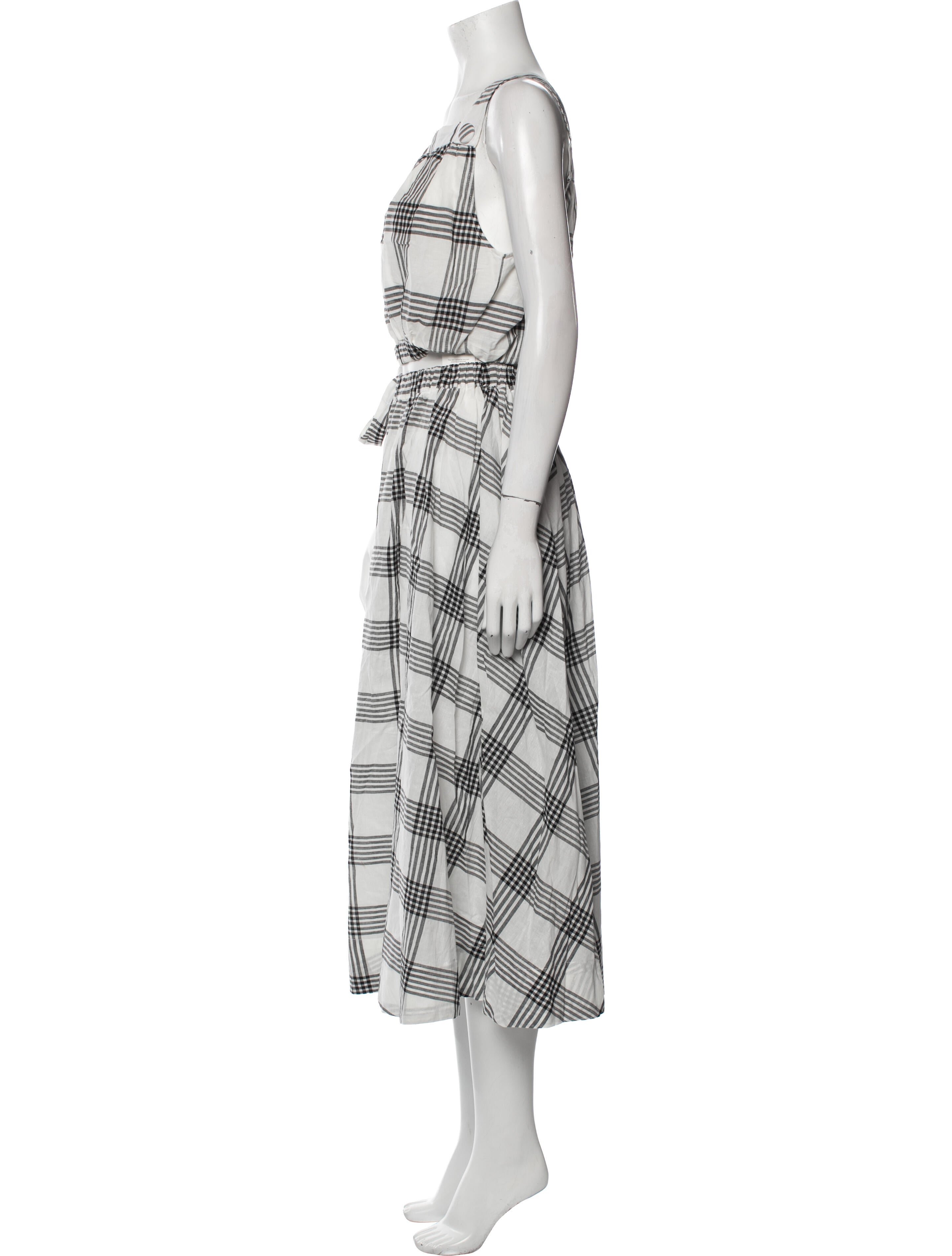 Lisa Marie Fernandez Plaid Print Skirt Set