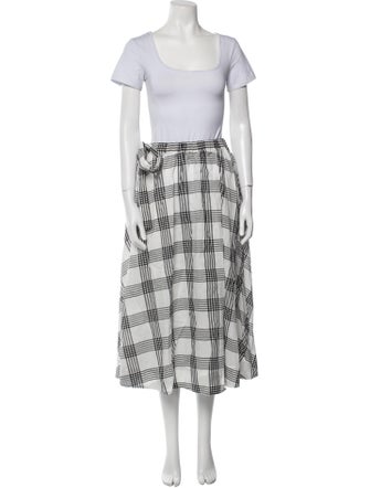 Lisa Marie Fernandez Plaid Print Skirt Set