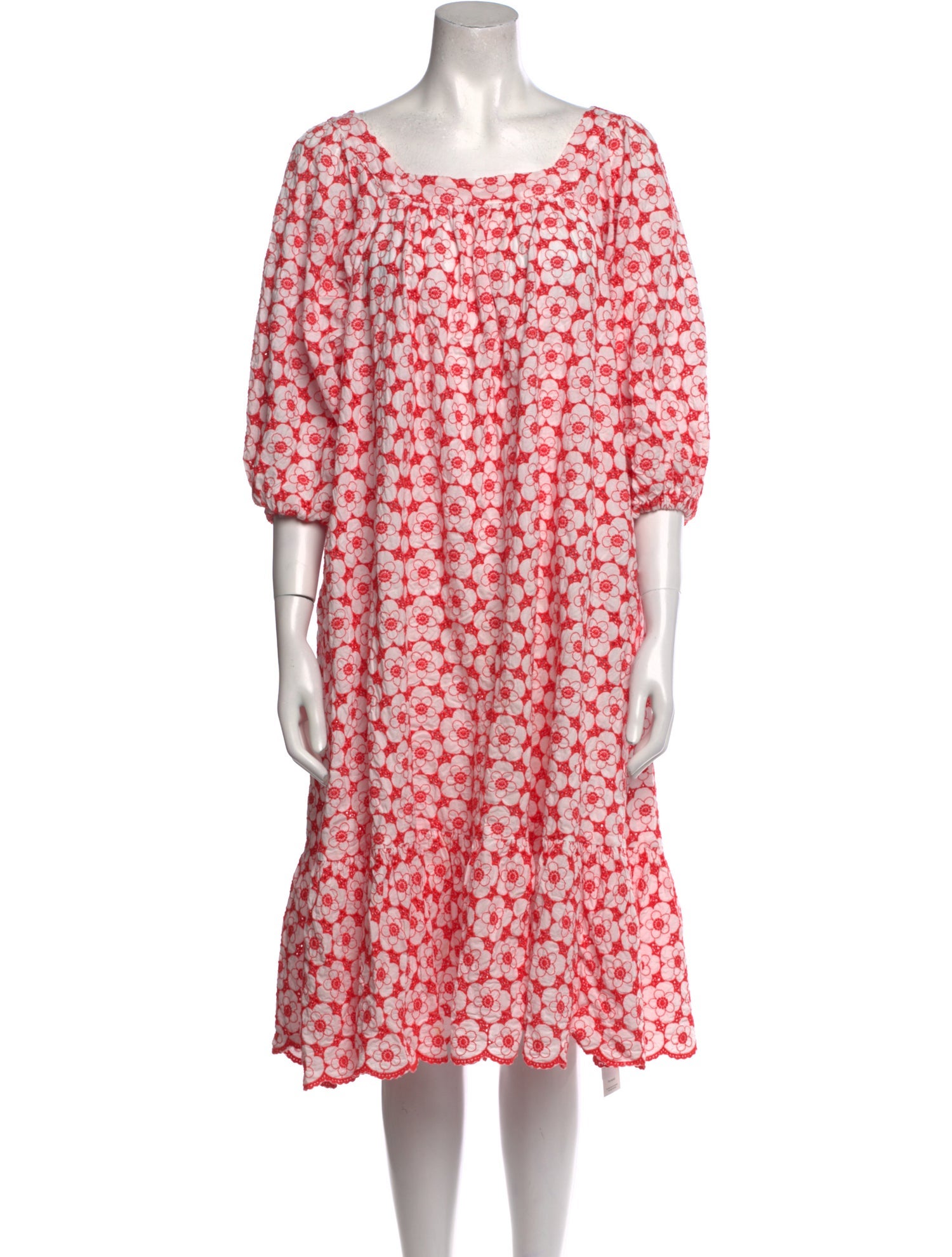 Lisa Marie Fernandez Floral Print Knee-Length Dress