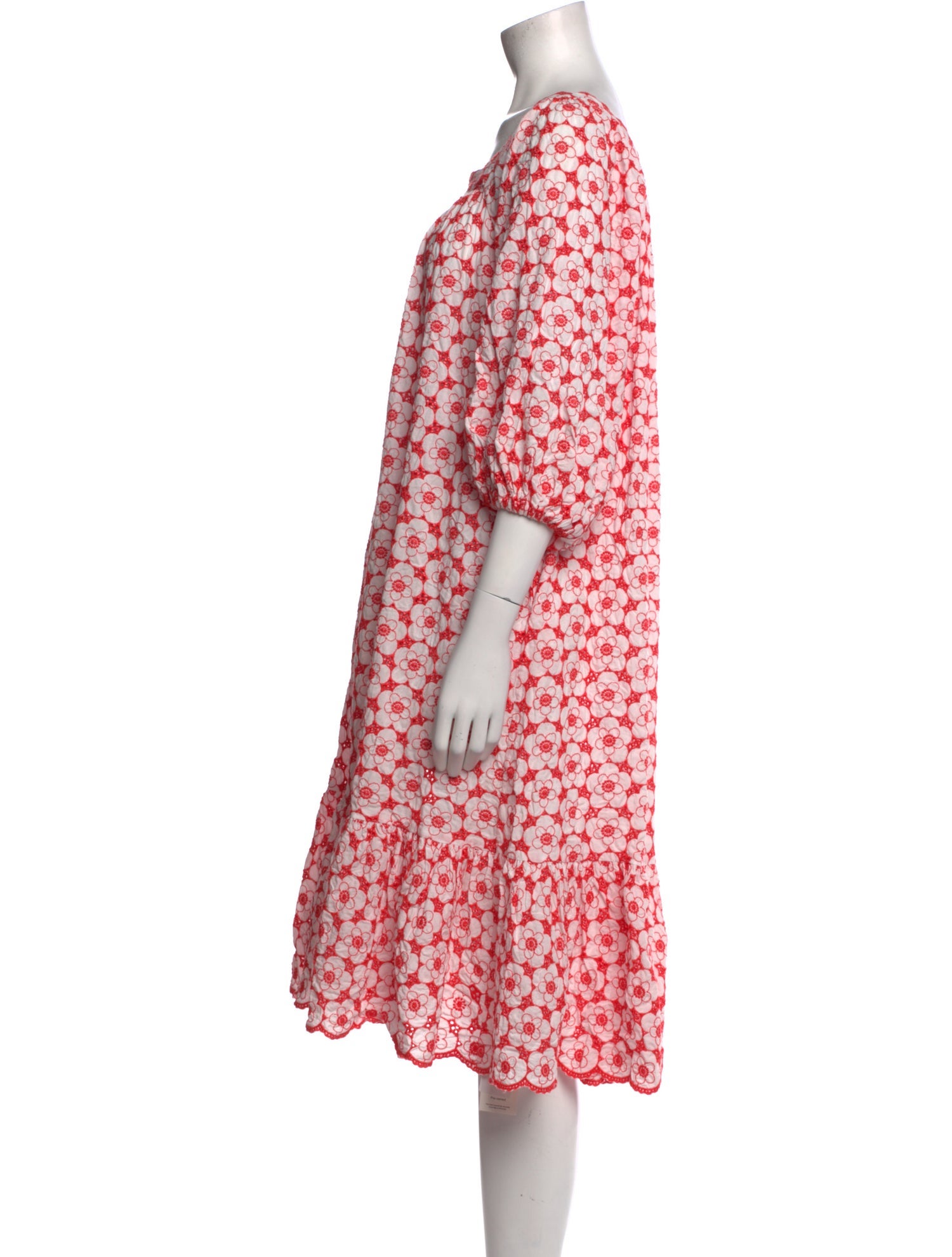 Lisa Marie Fernandez Floral Print Knee-Length Dress