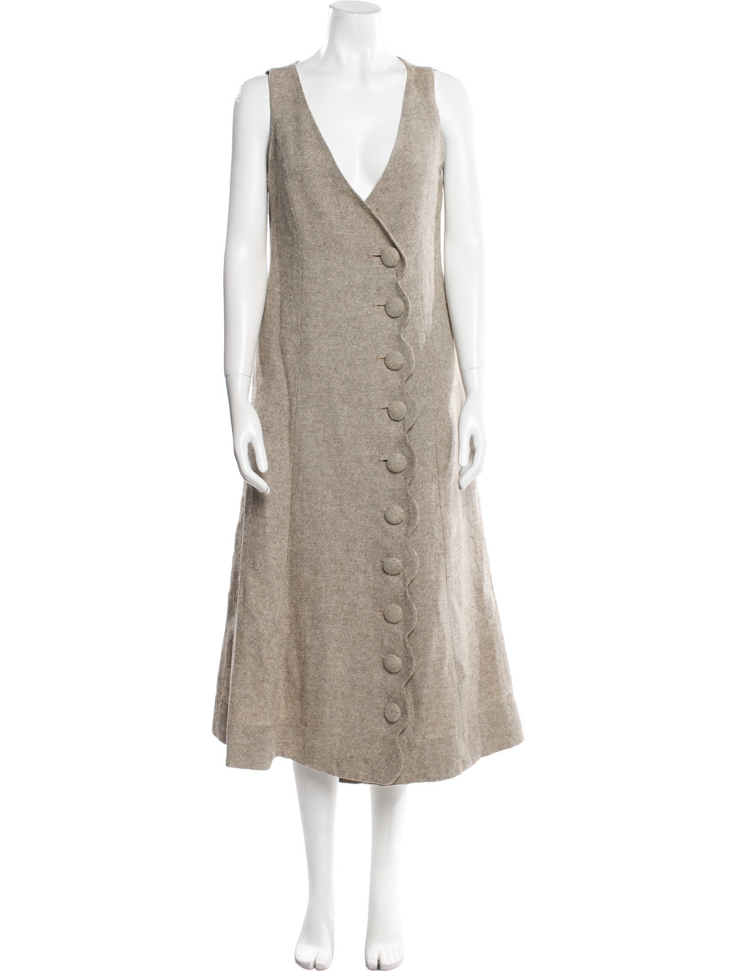 Lisa Marie Fernandez Linen Midi Length Dress