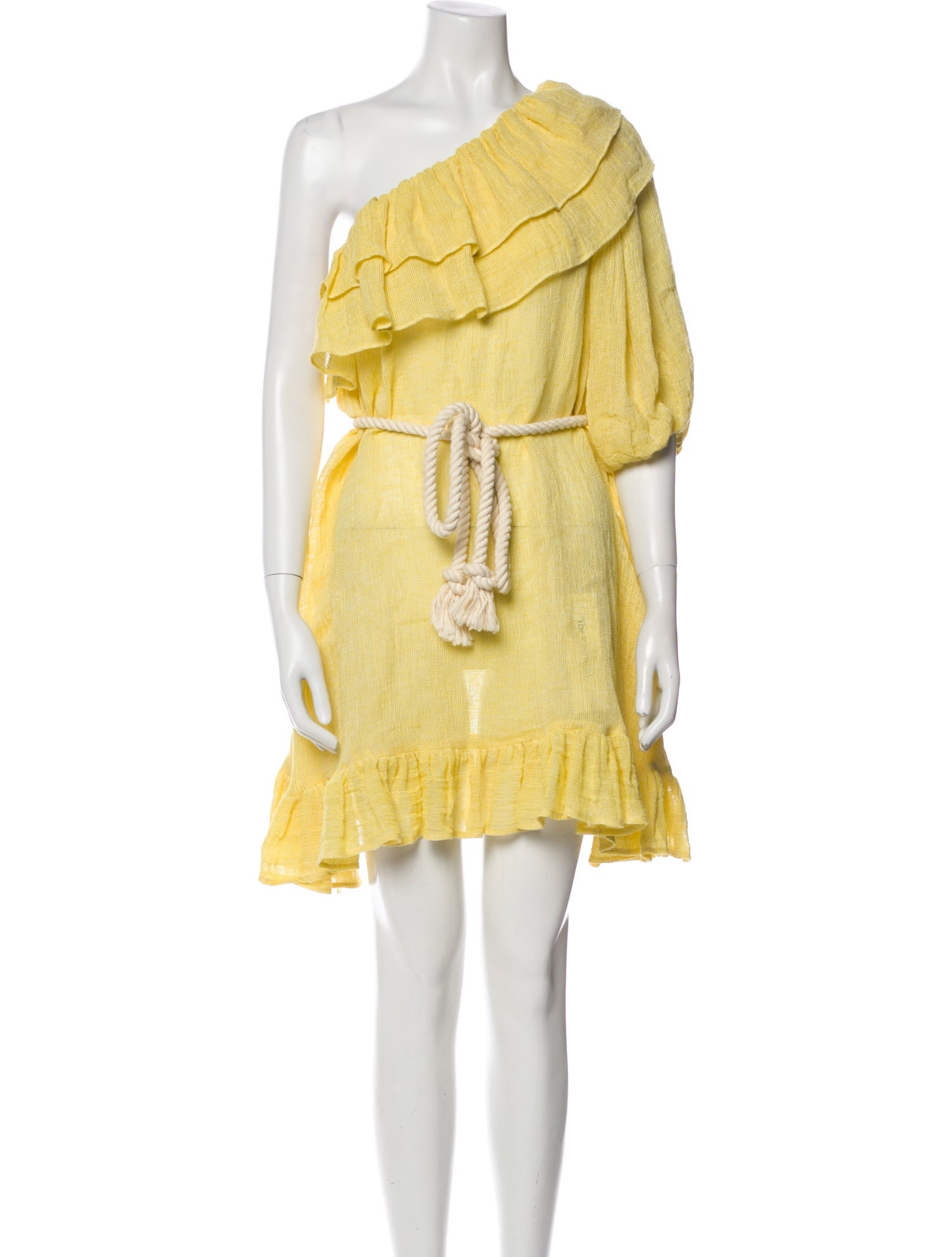 Lisa Marie Fernandez One-Shoulder Mini Dress