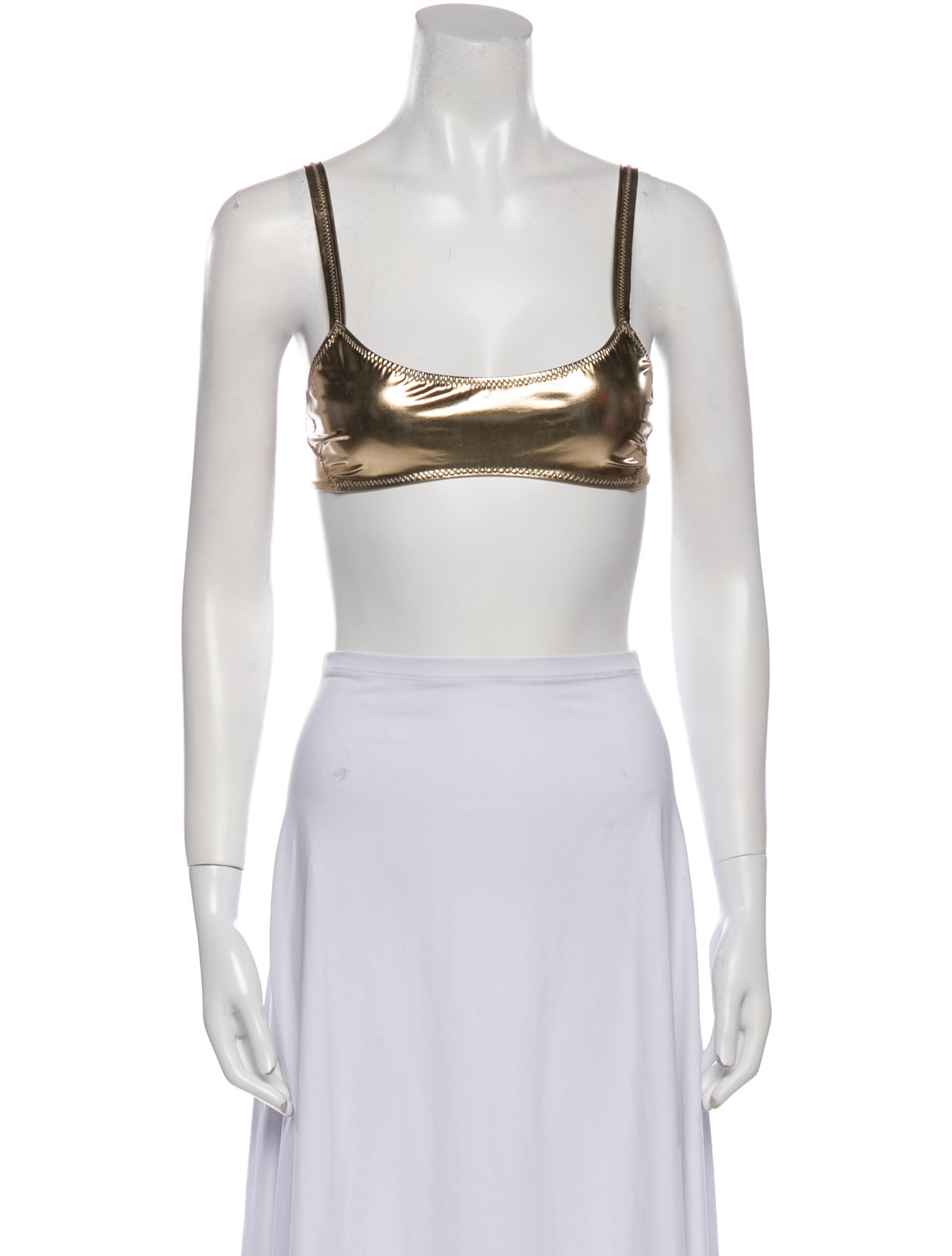 Lisa Marie Fernandez Square Neckline Sleeveless Crop Top