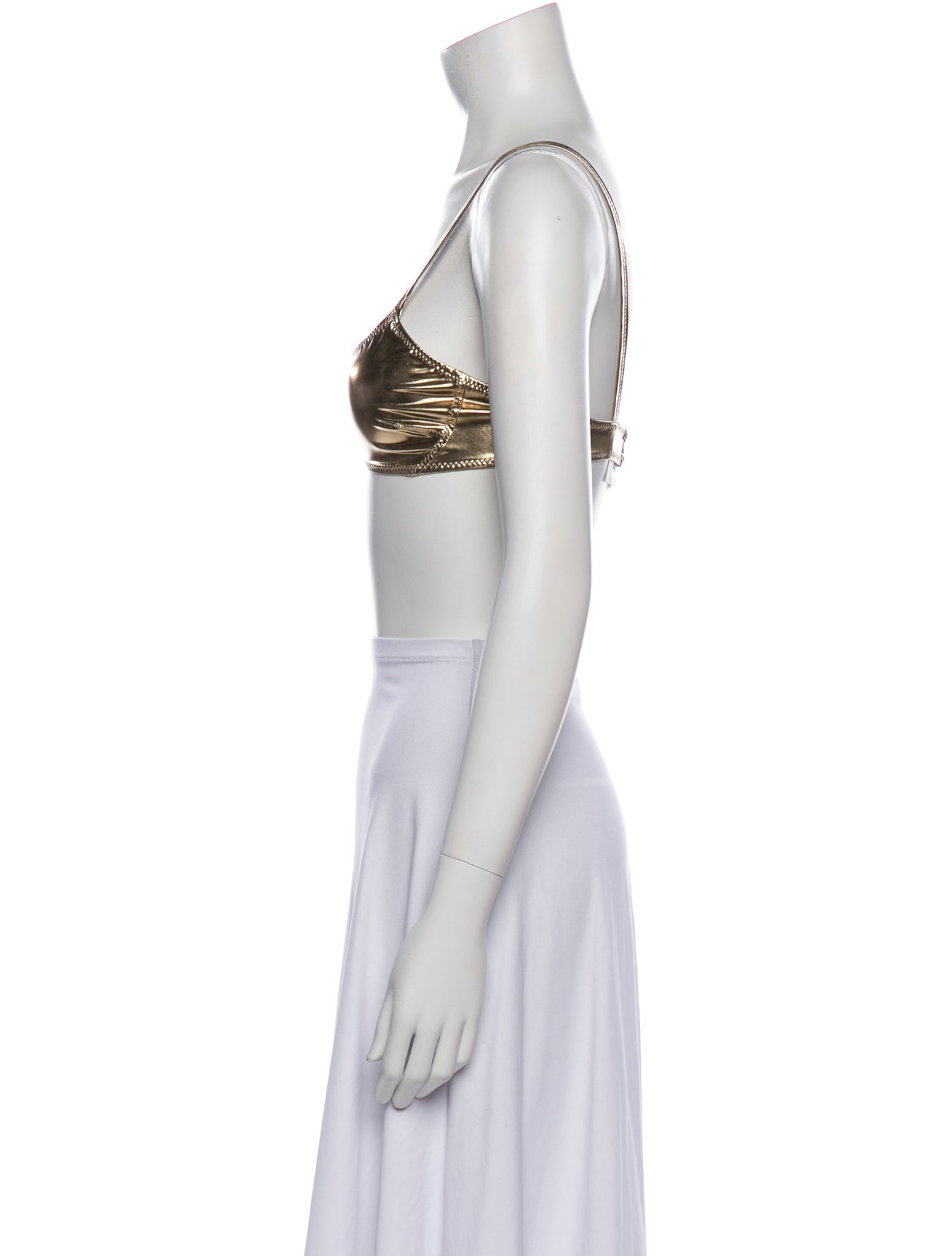 Lisa Marie Fernandez Square Neckline Sleeveless Crop Top