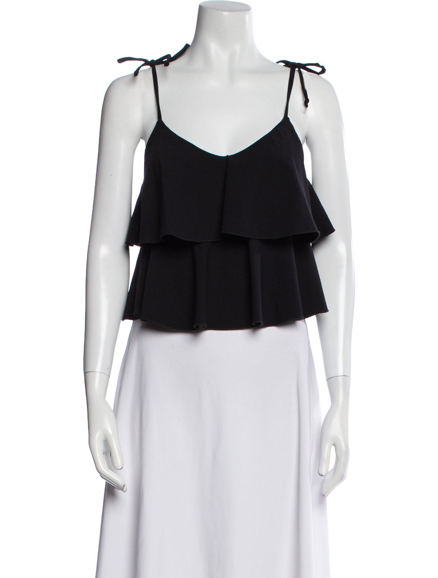 Lisa Marie Fernandez V-Neck Sleeveless Crop Top